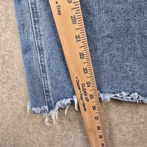 Distressed 4XL Womens Flared Denim Blue Jeans Mid-Rise Ripped High-Stretch Blend - Picture 5 of 5